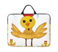 Rooster In The Square - Bolsa para portátil de 14 pulgadas con forro a prueba de golpes y diseño portátil, adecuada para negocios y uso diario.
