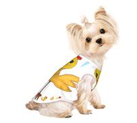 Rooster in the Square - Camiseta transpirable sin mangas para perros pequeños y gatos, suave, ligera y elegante