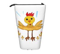 Rooster in The Square - Estuche extensible para lápices, tela Oxford multidiseño, altura ajustable, bolsa de cosméticos multiusos