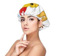 Rooster in The Square - Gorro de dormir de satén para adultos, protección y comodidad para el cabello, color negro, talla única