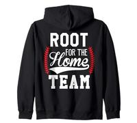 Root for The Home Team Baseball Game Day Funny Baseball Mom Sudadera con Capucha
