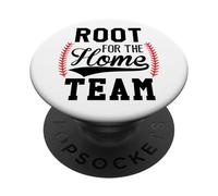 Root for The Home Team Baseball Mom Funny Baseball Game Day PopSockets PopGrip Adhesivo