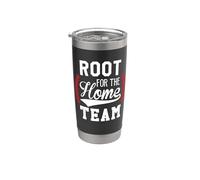 Root for the Home Team Baseball Mom Women Baseball Cheer Fan Vaso térmico de acero inoxidable de doble pared