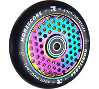 Root Industries Rueda de 110 mm para patinete acrobático, con pegatina de Fantic26, Rainbow Neochrome / Pu Schwarz