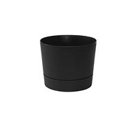 Root & Vessel Maceta cilíndrica, Negro Mate, 8.5 Pulgadas