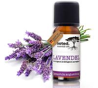 rooted.® Aceite de Lavanda Orgánico | Aceite Esencial 100% Natural | Lavandula angustifolia | Lavanda Real para Aromaterapia, Difusores, Aromas de Ambiente, Velas Perfumadas y Jabones (10ml)