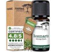 rooted.® Aceite esencial de romero BIO 10 ml - Fuerza capilar - 100% puro - Estimula el crecimiento, nutre el cuero cabelludo, eficaz contra la caída