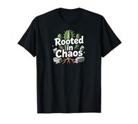 Rooted in Chaos Funny Cactus Gardener Graphic Camiseta