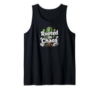 Rooted in Chaos Funny Cactus Gardener Graphic Camiseta sin Mangas