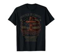 Rooted in Christ Cross Shirt Christian tee for Men Camiseta