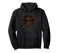 Rooted in Christ Cross Shirt Christian tee for Men Sudadera con Capucha