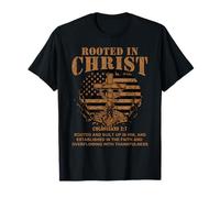 Rooted in Christ Shirt Christian Shirt for Men Cross Shirt Camiseta
