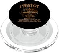 Rooted in Christ Shirt Christian Shirt for Men Cross Shirt PopSockets PopGrip para MagSafe