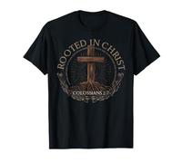 Rooted in Christ Shirt Jesus Shirt Vintage Cross Christian Camiseta