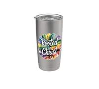 Rooted In Christ Vaso térmico de acero inoxidable de doble pared