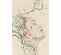 Rooted Silence: A Journal of Peace and Presence: 6x9” Lined notebook with 200 Cream Pages | Surreal Botanical Portrait Cover | For Mindfulness, Writing & Inner Exploration