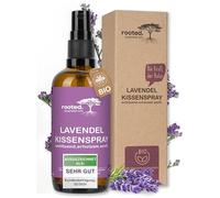 rooted.® Spray de Lavanda 100ml - 100% Aceite Esencial de Lavanda Orgánica - Relajante, calmante y suave - Spray premium para almohada y sueño para noches reparadoras