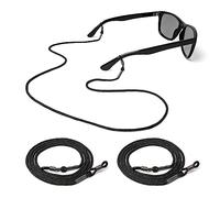 rootful.® Cordón para gafas de tela | Cadena para gafas de sol para damas y caballeros | Conjunto de cordón para gafas | Incluye 2 cordones para gafas, estuche y paño limpiador de gafas