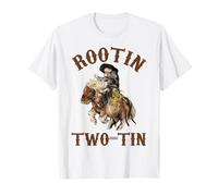 Rootin' Two-Tin It's My Second Birthday Cowboy de 2 años Camiseta