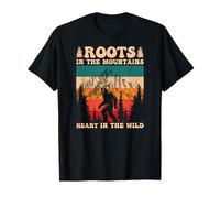 Roots in the Mountains Heart in the Wild Sasquatch Bigfoot Camiseta