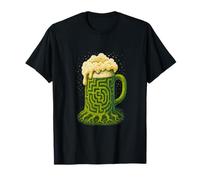 Roots & Maze surrealista de cerveza y laberinto | Arte de la Camiseta