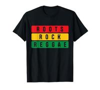 Roots Rock Reggae Música Colores Rasta Amante de la Música Camiseta gráfica económica