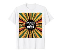 Roots Run Deep, diseño Retro del Orgullo Africano Camiseta