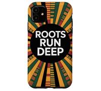 Roots Run Deep, diseño Retro del Orgullo Africano Carcasa para iPhone 11