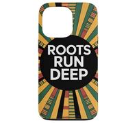 Roots Run Deep, diseño Retro del Orgullo Africano Carcasa para iPhone 13 Pro