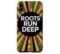 Roots Run Deep, diseño Retro del Orgullo Africano Carcasa para iPhone XS MAX