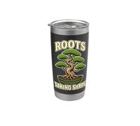 Roots Taking Shape Bonsái Planta Vaso térmico de acero inoxidable de doble pared