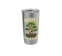 Roots Taking Shape Bonsái Planta Vaso térmico de acero inoxidable de doble pared
