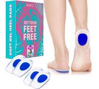 ROOTZ® | 4x Taloneras para Fascitis Plantar y Alivio del Dolor del Espolón Calcáneo | 2 Pares de Plantillas de Silicona Amortiguadoras | Talla L (42-46)