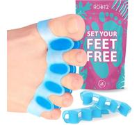 ROOTZ® | Separadores de Dedos de los Pies como Corrector de Juanetes | Enderezador de Dedos para Terapia Barefoot | 2 Piezas de Silicona (Azul)