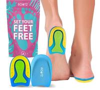 ROOTZ® | Taloneras para Fascitis Plantar y Alivio del Dolor del Espolón Calcáneo | 1 Par de Plantillas Adhesivas de Silicona con Soporte de Gel | Talla L (42-46)