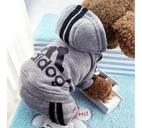 Ropa 2023, disfraz de bulldog francés, disfraz de perro chihuahua, carlino, ropa para perros pequeños y medianos, traje de cachorro, gris, XS 0.5-1.2 kg