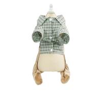 Ropa a cuadros para perros | Mono de cachorro de algodón para toda la temporada para excursiones/fiestas/acampar todos los días | Mono suave y transpirable para mascotas con fácil de poner y (XXL)