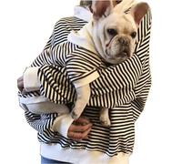 Ropa a juego para perros y propietarios, sudadera con capucha para mamá y papá, se vende por separado, suéteres a rayas para perros pequeños, gatos, trajes de cumpleaños y Navidad (propietario, negro,