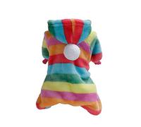 Ropa Abrigada para Mascotas, camisón de Invierno, Sudaderas con Capucha cálidas, Pijamas para niños, Abrigo Polar para Perros, Traje para Cachorros, Disfraz de Perro arcoíris cálido (A XXL)