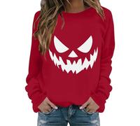 Ropa americana para hombre lindo gráfico cuello redondo sudadera de manga larga de gran tamaño tops 2025 sudadera niño, rojo, XXL