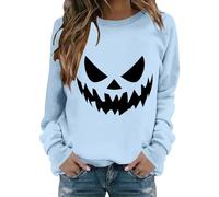 Ropa americana para hombre lindo gráfico cuello redondo sudadera de manga larga de gran tamaño tops 2025 sudadera niño, azul celeste, L