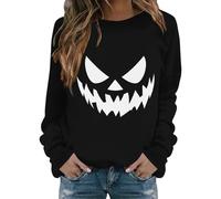 Ropa americana para hombre lindo gráfico cuello redondo sudadera de manga larga de gran tamaño tops 2025 sudadera niño, Negro , XL