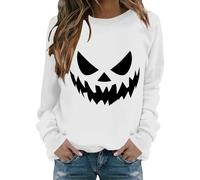 Ropa americana para hombre lindo gráfico cuello redondo sudadera de manga larga de gran tamaño tops 2025 sudadera niño, Blanco, S