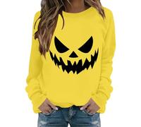 Ropa americana para hombre lindo gráfico cuello redondo sudadera de manga larga de gran tamaño tops 2025 sudadera niño, amarillo, S