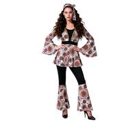 Ropa Años 80 Disfraz Pareja Hippie Disco Mono Acampanado Bohemio Traje Retro Fiesta Para Festival Cosplay Set Para Él Y Ella Disfraz Mujer Carnaval Vintage
