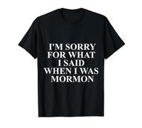 Ropa Anti mormón - Diseño Divertido de ex mormones Camiseta gráfica económica, Hombre, Negro, S