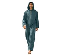 Ropa árabe Hombres Musulmanes Kaftan Abaya Ropa de Hombre Túnica Crew Cuello Alto Tóbo Árabe Oración Eid Mameluco Islámico Mono De Oriente Medio Ropa De Oración, verde, M