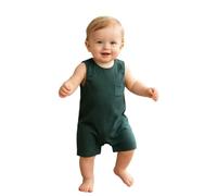 Ropa Bebé Niña Conjunto para Volver A Casa Bodys Camiseta Verano Ropa De Verano Traje Playa Casual Esencial Recién Nacidos Streetwear Verde Oscuro 12-18 Meses