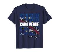 Ropa caboverdiana: Cabo Verde | Bandera Cabo Verde Camiseta, Hombre, Azul Marino, S