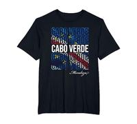 Ropa caboverdiana: Cabo Verde | Bandera Cabo Verde Camiseta, Hombre Tallas Grandes, Negro, 2X Alto